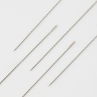 Иглы швейные для бисера, d = 0,46 мм, 5,4 см, с нитевдевателем, 6 шт - Фото 2