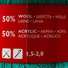 Пряжа Lidiya (ЛидияПШ) 50% шерсть, 50% акрил 1613м/100гр (920 зел.бирюза) - Фото 2