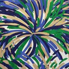 Бумага упаковочная крафт "Фонтан", бело-сине-золотой, 0.5 х 10 м - Фото 2