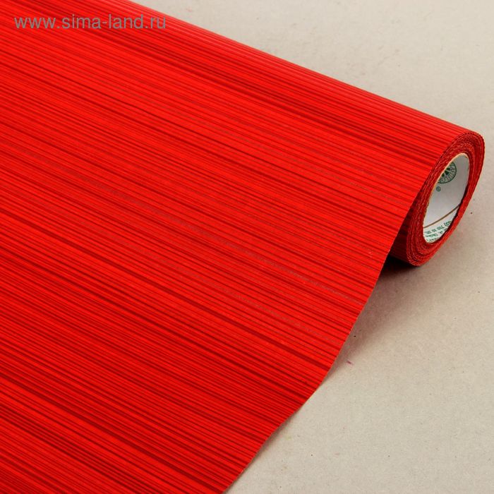Бумага упаковочная крафт "Полоски люкс", красная, 0.5 х 10 м - Фото 1