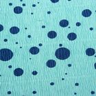 Бумага гофрированная с рисунком, 605/1 "Пузырьки синие" , 50 см х 2,5 м - Фото 3