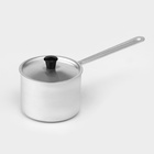 Ковш алюминиевый, 500 мл, металлическая ручка, металлическая крышка - Фото 1