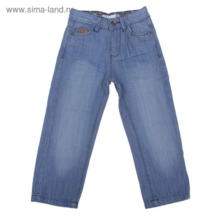 Брюки джинсовые для мальчика, рост 140 см, цвет голубой (арт. CJ 7J034) - Фото 1