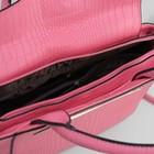 Сумка женская, отдел с перегородкой, наружный карман, длинный ремень, цвет розовый - Фото 5