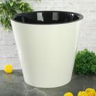 Кашпо для цветов со вставкой InGreen «Фиджи», 5 л, пластик, белое - Фото 1