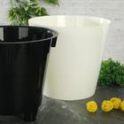 Кашпо для цветов со вставкой InGreen «Фиджи», 5 л, пластик, белое - Фото 2