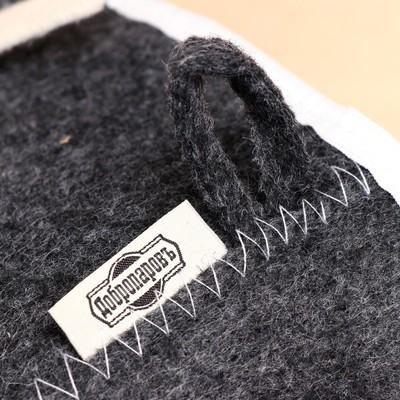 Шапка для бани и сауны «Лётчик», полиэфир 70%, шерсть 30%, белая, «Добропаровъ»