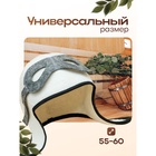 Шапка для бани и сауны «Лётчик», полиэфир 70%, шерсть 30%, белая, «Добропаровъ» - Фото 3