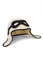 Шапка для бани и сауны «Лётчик», полиэфир 70%, шерсть 30%, белая, «Добропаровъ» - Фото 4