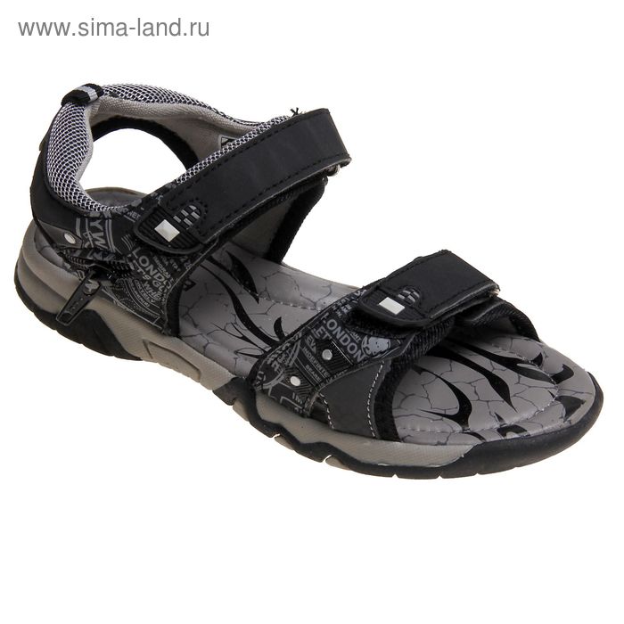 Туфли открытые школьные Зебра арт. 9641-1 (черный) (р. 33) - Фото 1