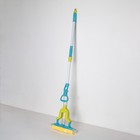 Швабра для мытья пола со складным отжимом Доляна, насадка ПВА 27×6 см, телескопическая ручка 102-120 см, цвет МИКС - Фото 2