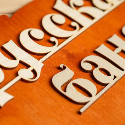 Табличка для бани и сауны «Русская баня», 30×17 см, деревянная, «Добропаровъ»