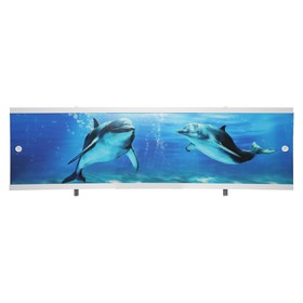 Экран для ванны "Ультра легкий АРТ" Дельфины МИКС, 168 см
