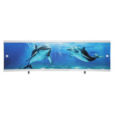 Экран для ванны "Ультра легкий АРТ" Дельфины, 168 см
