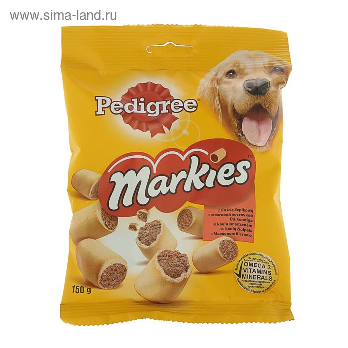 Лакомство Pedigree Markies для собак, 150 г - Фото 1