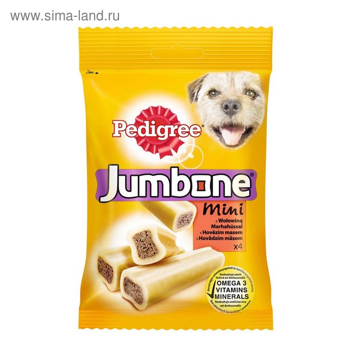 Лакомство Pedigree Jumbone для собак, говядина, 180 г - Фото 1