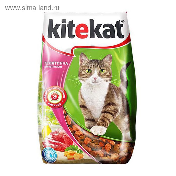 Сухой корм Kitekat "Аппетитная телятина" для кошек, 800 г - Фото 1