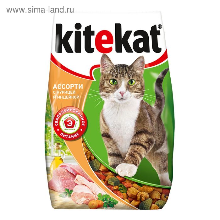 Сухой корм Kitekat для кошек, курочка/индейка, 1,9 кг - Фото 1