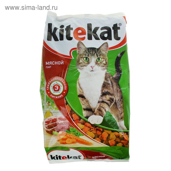 Сухой корм Kitekat "Мясной пир" для кошек, 800 г - Фото 1