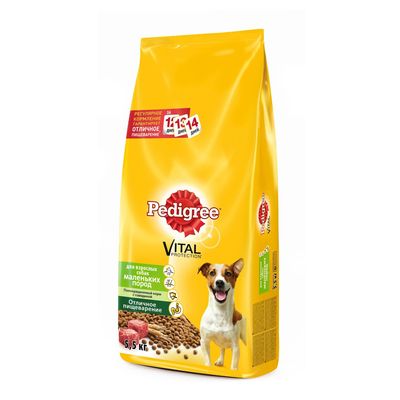 Сухой корм Pedigree для собак мелких пород, говядина, 5,5 кг