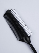 Расчёска для окрашивания, с хвостиком, 23×4 (±1) см, чёрная - Фото 3