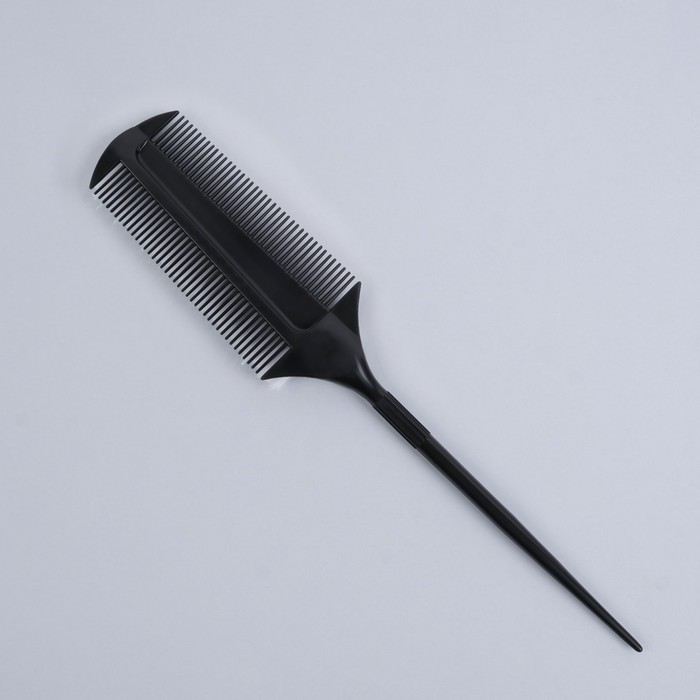 Расчёска для окрашивания, с хвостиком, 23 × 4 см, цвет чёрный - фото 1899490947