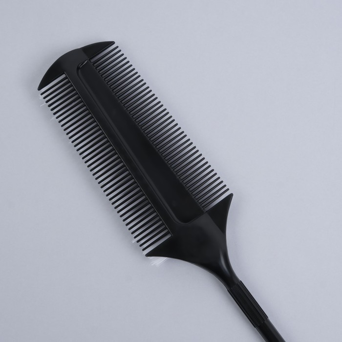 Расчёска для окрашивания, с хвостиком, 23 × 4 см, цвет чёрный - фото 1899490948