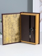 Шкатулка книга - сейф «Государева казна», дерево, искусственная кожа, 26×17×5 см - Фото 4