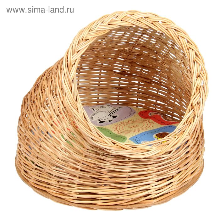 Дом круглый из лозы, 41 х 41 х 33 см, микс цветов - Фото 1