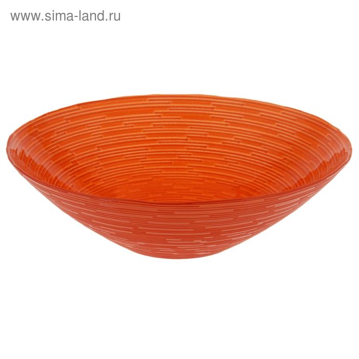 Салатник d=25 см "Риски" 1,2 л, цвет оранжевый - Фото 1