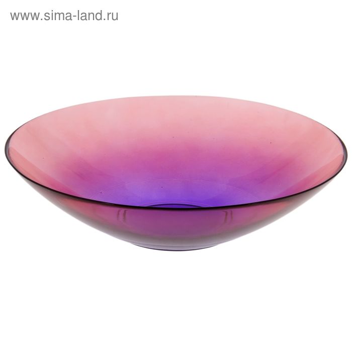 Салатник d=30 см "Голландия" 1,8 л, цвет розово-фиолетовый , прозрачный - Фото 1
