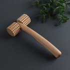 Массажёр «Каток», 20 × 9 × 4 см, деревянный, зубчатый - Фото 4
