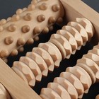 Массажёр для ног «Барабаны», деревянный, 5 комбинированных рядов, 19 × 24,5 × 4 см - Фото 3