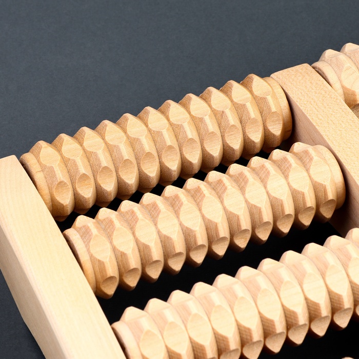 Массажёр Счёты универсальный 19 245 4 см 5 комбинированных рядов цвет светлое дерево 84300₽