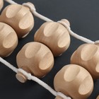 Массажёр - лента, деревянный, шариковый, 2,5 × 6,8 × 122,5 см, 10 звеньев - Фото 3