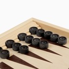 Нарды "Вьюн" деревянная доска 50 х 50 см, с полем для игры в шашки - фото 9251509