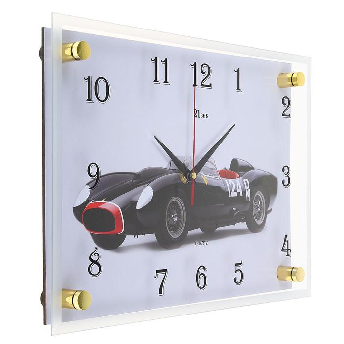Часы-картина настенные, серия: Транспорт, "Спорткар", плавный ход, 25 х 35 см - фото 1906814320