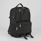 Рюкзак молодёжный на молнии, 2 отдела, 4 наружных и 2 боковых кармана, чёрный - Фото 1