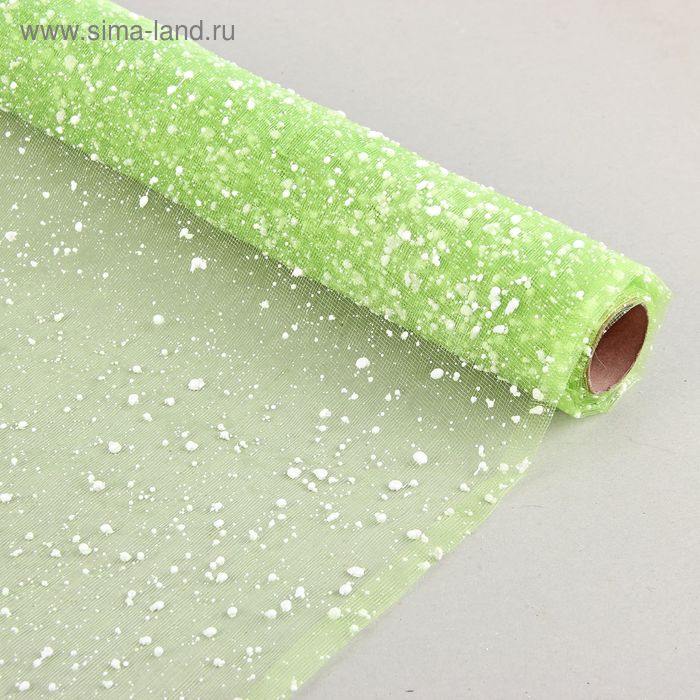 Сетка "Снег" зеленая 52 см х 4 м - Фото 1