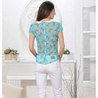 Блуза женская 4824 цвет зеленый/белый, р-р 46, рост 164 см - Фото 6