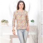 Блуза женская 4834 цвет белый/оранж/лимон, р-р 48, рост 164 см - Фото 7