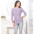 Блуза, размер 50, рост 164 см, цвет белый/фиолетовый/розовый (арт. 4837 С+) - Фото 1