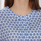 Блуза, размер 52, рост 164 см, цвет белый/синий (арт. 4833а С+) - Фото 3