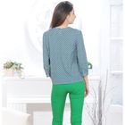 Блуза женская 4833 цвет зеленый/белый, р-р 42, рост 164 см - Фото 2