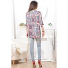 Блуза женская 4841 цвет белый/синий/красный, р-р 46, рост 164 см - Фото 2