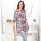 Блуза женская 4841 цвет белый/синий/красный, р-р 46, рост 164 см - Фото 7