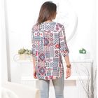 Блуза женская 4841 цвет белый/синий/красный, р-р 46, рост 164 см - Фото 8