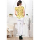 Блуза, размер 52, рост 164 см, цвет жёлтый/белый (арт. 4824а С+) - Фото 2