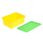 Ящик универсальный для хранения с крышкой, объем 30л. цвет:салатово-желтый - Фото 5