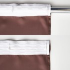 Штора портьерная Элегия, 135х260см 1шт, цвет шоколад, блэкаут теснение, 100% полиэстер - Фото 5